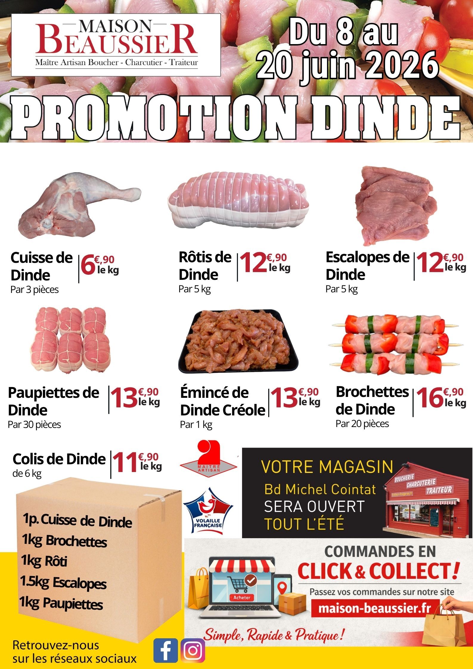 promo dinde avec marge chronique