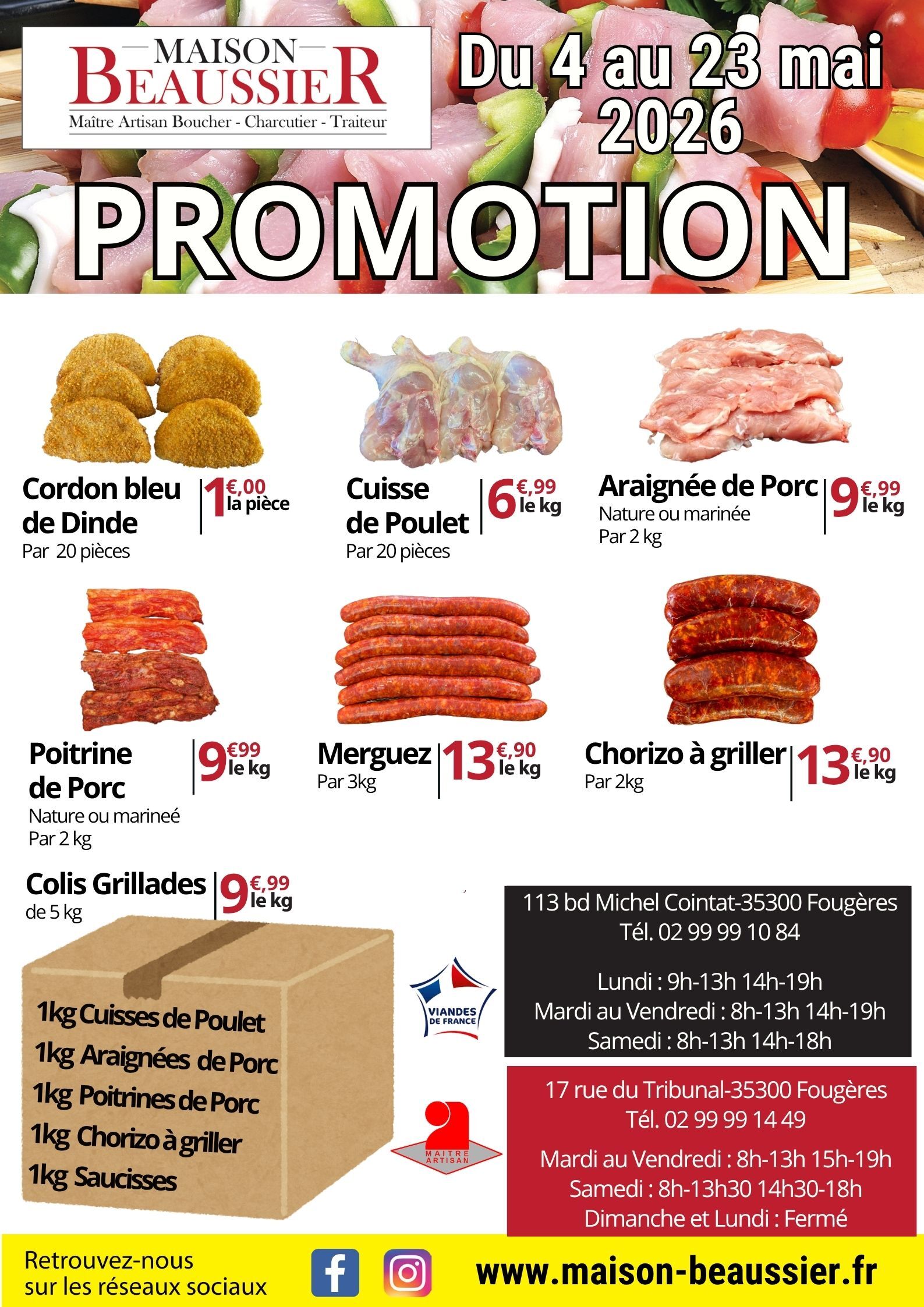promo mixte 4 au 23 mai
