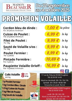 bonne version promo volaille