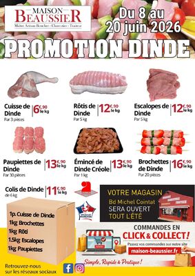 promo dinde avec marge chronique