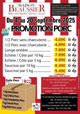 promo porc