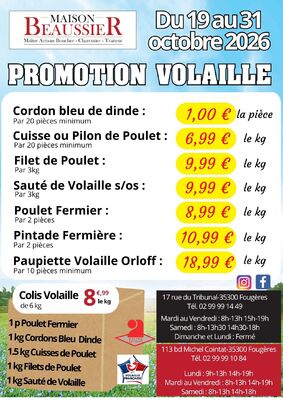 promo volaille octobre 2026